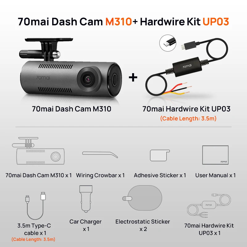 70mai Dash Cam M310